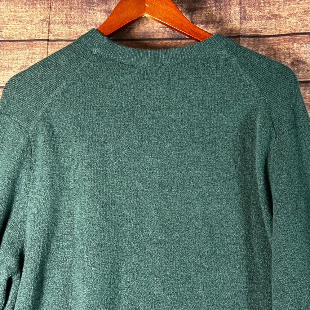 IZOD Mens Premium Essentials Crew Neck Striped Sweater Rain Forest Green Large